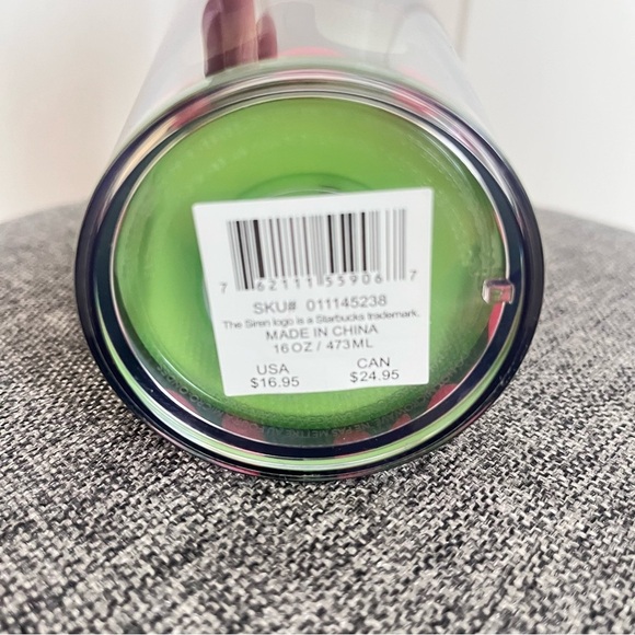 NWT Starbucks Fall 2023 Halloween Glow In The Dark + Stickers Drip Cold Cup 16oz - Picture 3 of 3